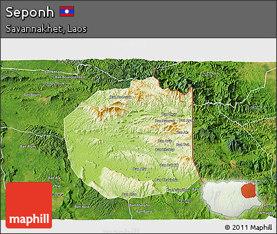Physical 3D Map of Seponh, satellite outside