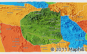 Satellite 3D Map of Seponh, political outside