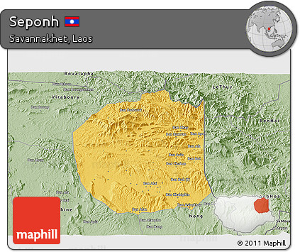 Savanna Style 3D Map of Seponh