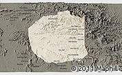 Shaded Relief 3D Map of Seponh, darken