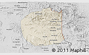 Shaded Relief 3D Map of Seponh, desaturated