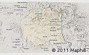 Shaded Relief 3D Map of Seponh, semi-desaturated
