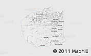 Silver Style 3D Map of Seponh, single color outside