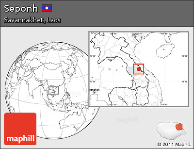 Blank Location Map of Seponh, highlighted parent region