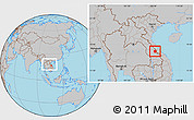 Gray Location Map of Seponh, within the entire country