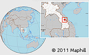 Gray Location Map of Seponh, highlighted country