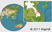 Satellite Location Map of Seponh, highlighted country