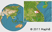 Satellite Location Map of Seponh, highlighted parent region
