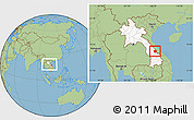 Savanna Style Location Map of Seponh, highlighted country, within the entire country