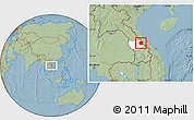 Savanna Style Location Map of Seponh, highlighted parent region, hill shading