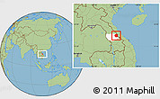 Savanna Style Location Map of Seponh, highlighted parent region