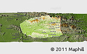 Physical Panoramic Map of Seponh, darken