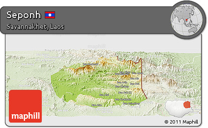 Physical Panoramic Map of Seponh, lighten
