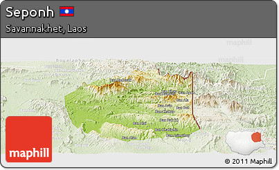 Physical Panoramic Map of Seponh, lighten