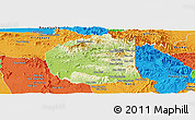 Physical Panoramic Map of Seponh, political outside