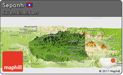 Satellite Panoramic Map of Seponh, physical outside