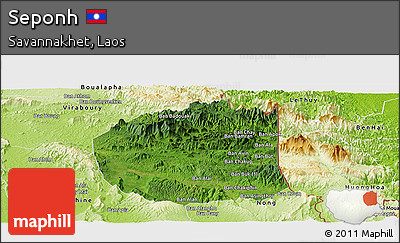 Satellite Panoramic Map of Seponh, physical outside