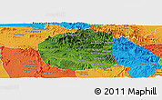 Satellite Panoramic Map of Seponh, political outside