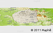 Shaded Relief Panoramic Map of Seponh, physical outside