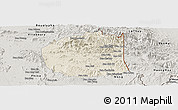 Shaded Relief Panoramic Map of Seponh, semi-desaturated