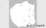 Gray Simple Map of Seponh, cropped outside