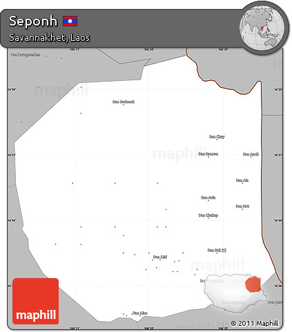 Gray Simple Map of Seponh