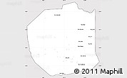 Silver Style Simple Map of Seponh, cropped outside