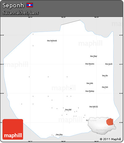 Silver Style Simple Map of Seponh, single color outside