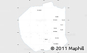 Silver Style Simple Map of Seponh, single color outside