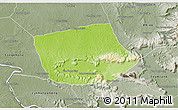 Physical 3D Map of Thapangthong, semi-desaturated