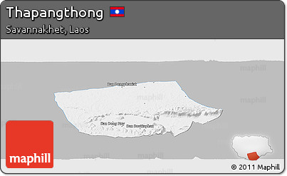 Gray Panoramic Map of Thapangthong, single color outside