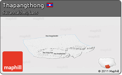 Silver Style Panoramic Map of Thapangthong, single color outside