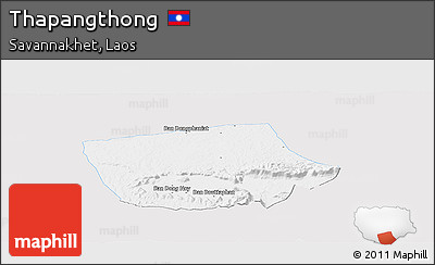 Silver Style Panoramic Map of Thapangthong, single color outside