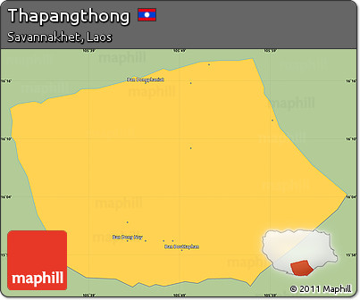 Savanna Style Simple Map of Thapangthong, single color outside