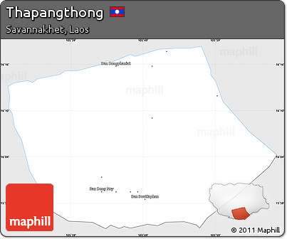 Silver Style Simple Map of Thapangthong, single color outside