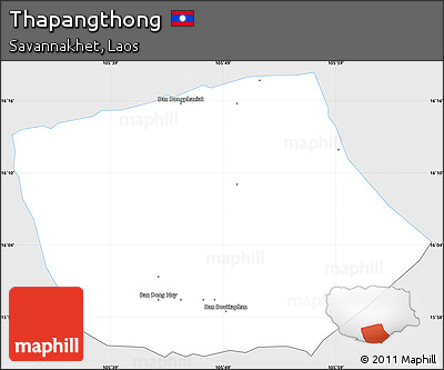 Silver Style Simple Map of Thapangthong, single color outside