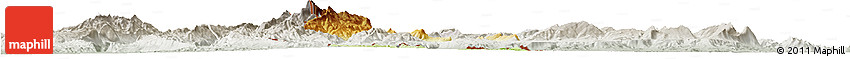 Physical Horizon Map of Boten, lighten, semi-desaturated