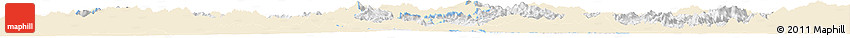 Classic Style Horizon Map of Sayabouri, single color outside