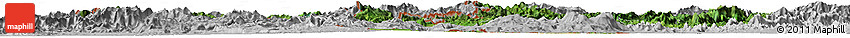 Satellite Horizon Map of Sayabouri, lighten, desaturated