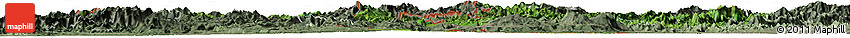 Satellite Horizon Map of Sayabouri, semi-desaturated