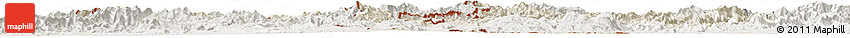 Shaded Relief Horizon Map of Sayabouri, lighten