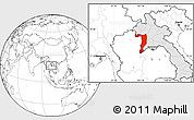 Blank Location Map of Sayabouri, highlighted country