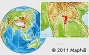 Physical Location Map of Sayabouri