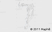 Silver Style Map of Sayabouri, single color outside