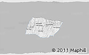 Gray 3D Map of Ngeune, single color outside
