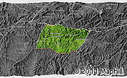 Satellite 3D Map of Ngeune, desaturated