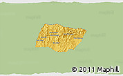 Savanna Style 3D Map of Ngeune, single color outside