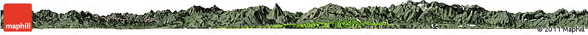 Satellite Horizon Map of Ngeune, semi-desaturated