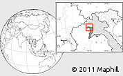 Blank Location Map of Ngeune, highlighted country, highlighted parent region
