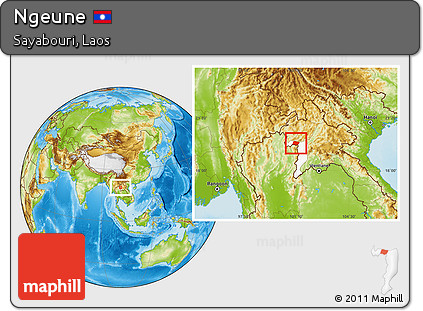 Physical Location Map of Ngeune, highlighted parent region
